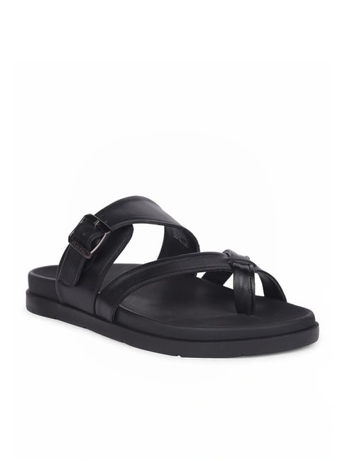 Bata Men's ERIK TR Black Toe Ring Sandals