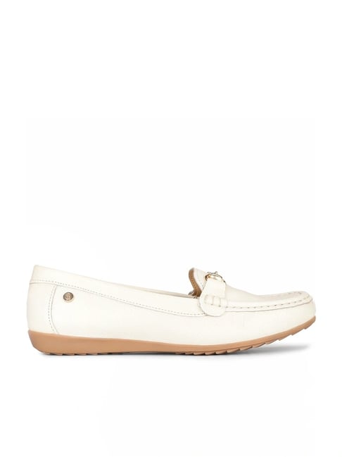 Hush Puppies by Bata Women's MACI TRIM Off White Loafers-picture-39