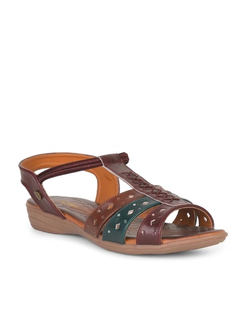 Bata Women's NEW FLORA Brown Ankle Strap Sandals