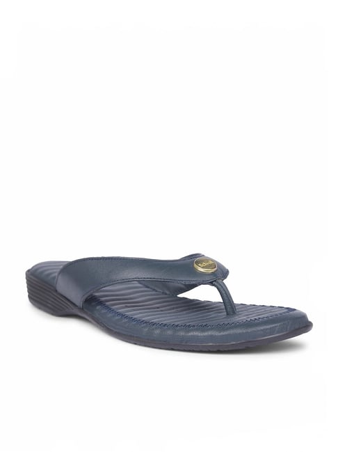 Scholl by Bata Women's FLAT TRIM 2.0 Navy Thong Sandals-picture-28