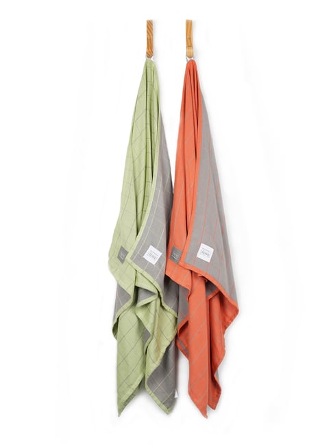 Doctor Towels Green Banana Viscose Towel Set -Pack of 2