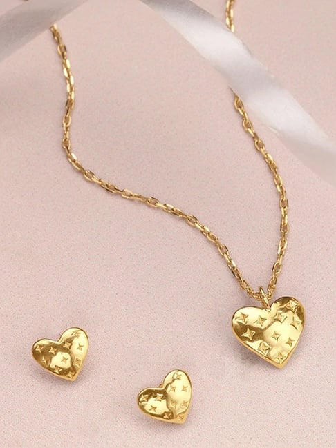 Mia by Tanishq Everlasting Love 14k Gold Necklace Set