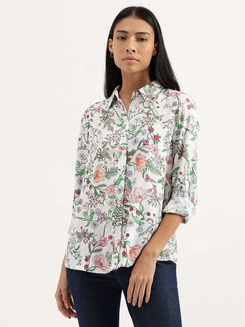 United Colors of Benetton 花柄シャツ XL 古着 90s United Colors of BENETTON ベネトン 花柄 フラワー