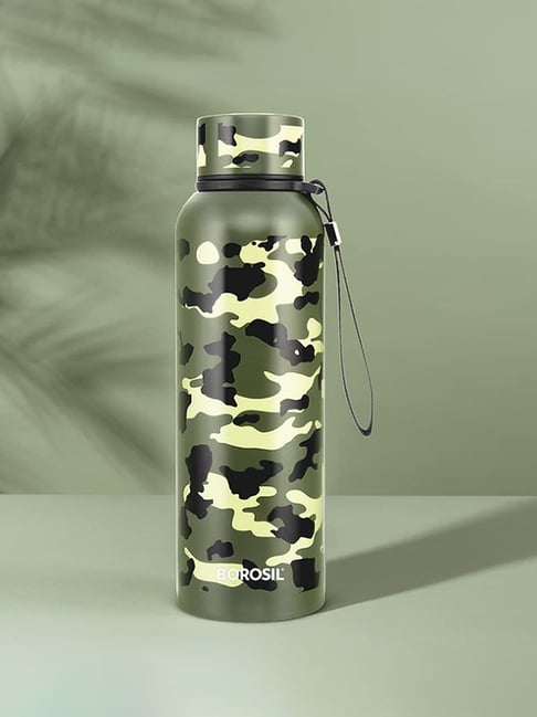 Buy Borosil Militray Green Vaccum Insulated Water Bottles (700ml