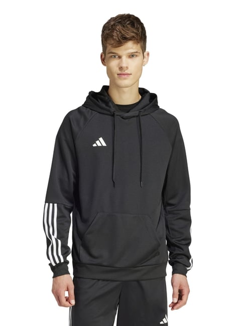 Adidas Black Regular Fit Hooded Sweatshirt-image-34