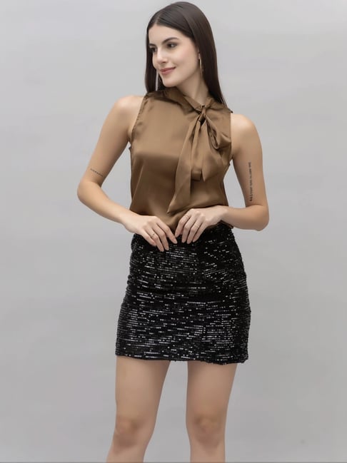 PURYS Brown Regular Fit Top