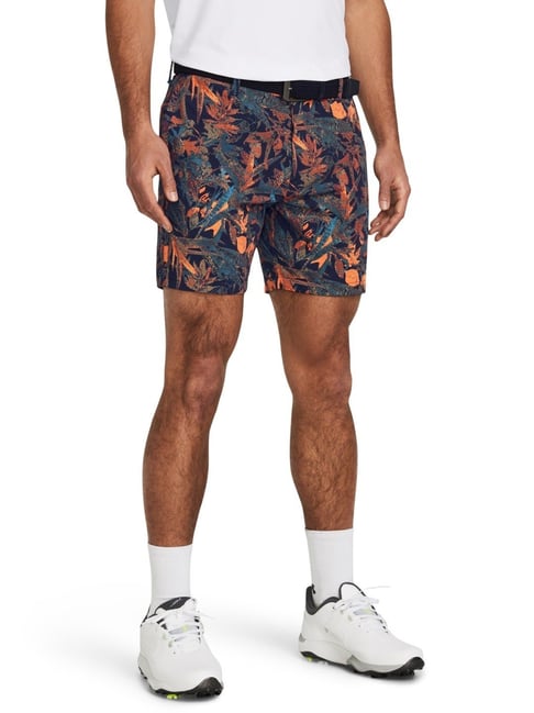 Under Armour Blue Regular Fit Printed Shorts-picture-19