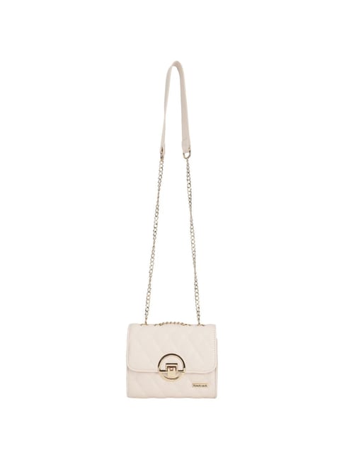 Fastrack Beige Quilted Medium Sling Handbag-image-44