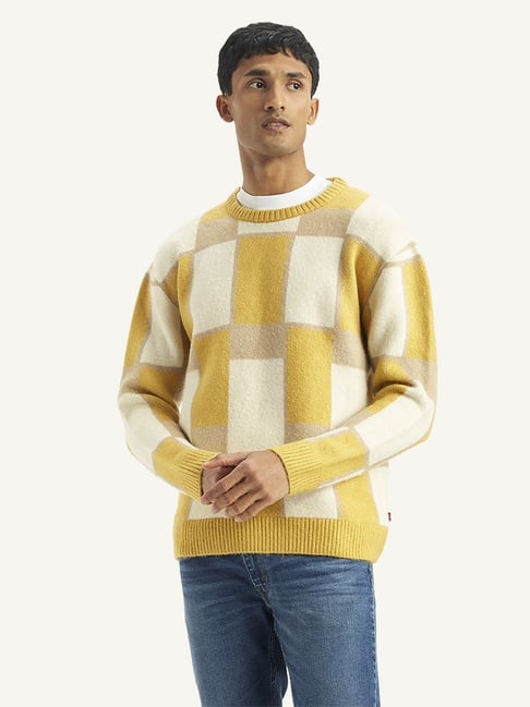 Levi's Yellow Slim Fit Printed Sweater