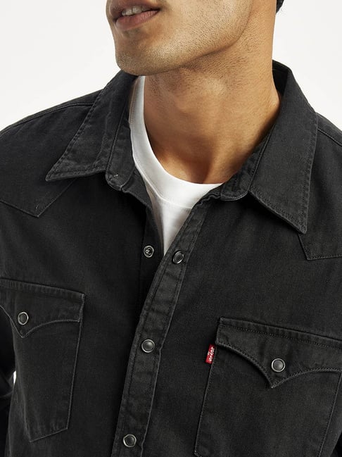 LEVI BLACK Denim Shirt Work Utility 100% Cotton SZ 3XL C100768 outlets