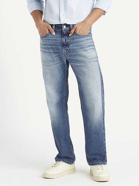 Levi's 505 Blue Cotton Regular Fit Jeans