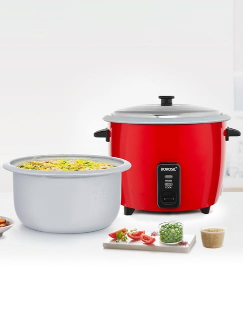 Borosil Pronto Electric Rice Cooker with Single Pot L (Black) - Main Image