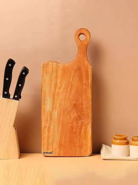 ?Borosil ?Brown Neem Wood Premium Chopping Board (17 mm)