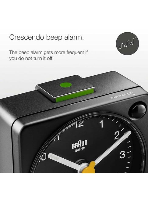 Buy Braun Black Classic Travel Analog Alarm Clock at Best Price