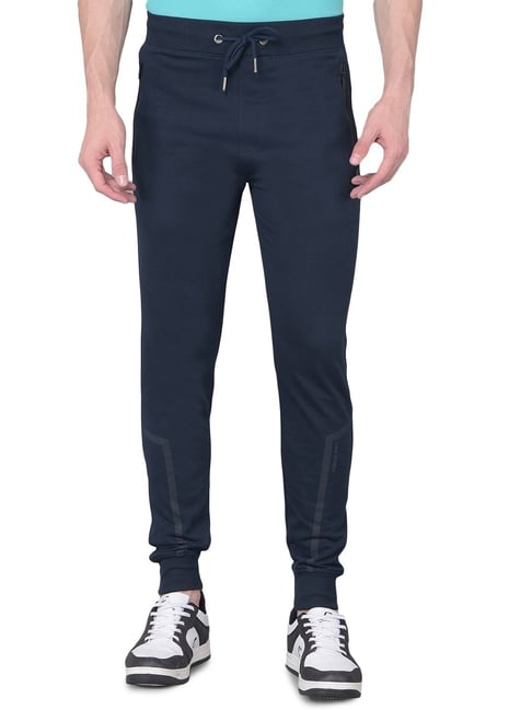 Force NXT Navy Cotton Regular Fit Joggers