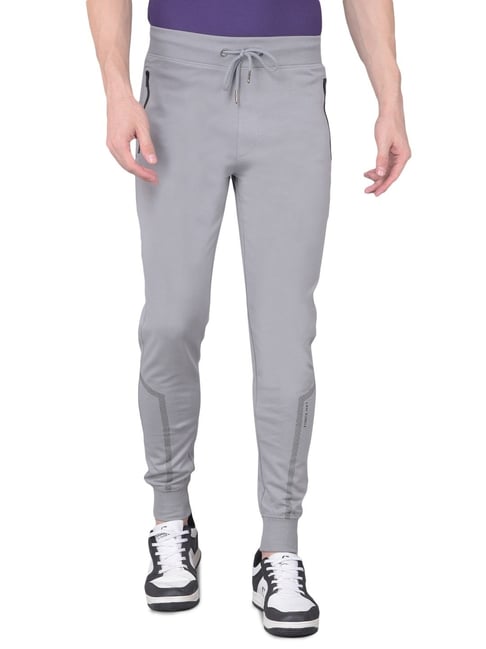 Force NXT Grey Cotton Regular Fit Joggers