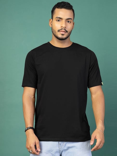 Rigo Black Cotton Loose Fit Printed T-Shirt-picture-20