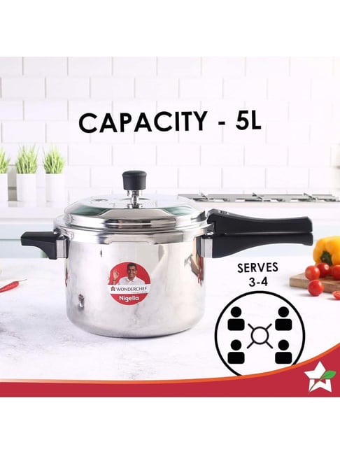 Buy Wonderchef Nigella Tri-Ply Outer Lid Pressure Cooker at Best