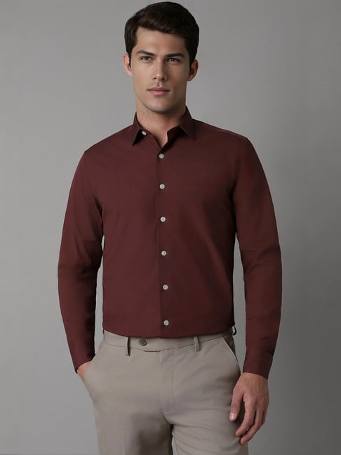 Louis Philippe Brown Slim Fit Shirt-picture-36