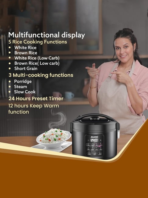 Agaro Regal Electric Rice Cooker with Ceramic Inner Bowl