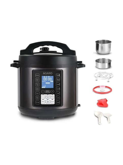 Agaro Imperial Electric Pressure Cooker L with 14 Pre Set multi Cooking  Functions(Black)