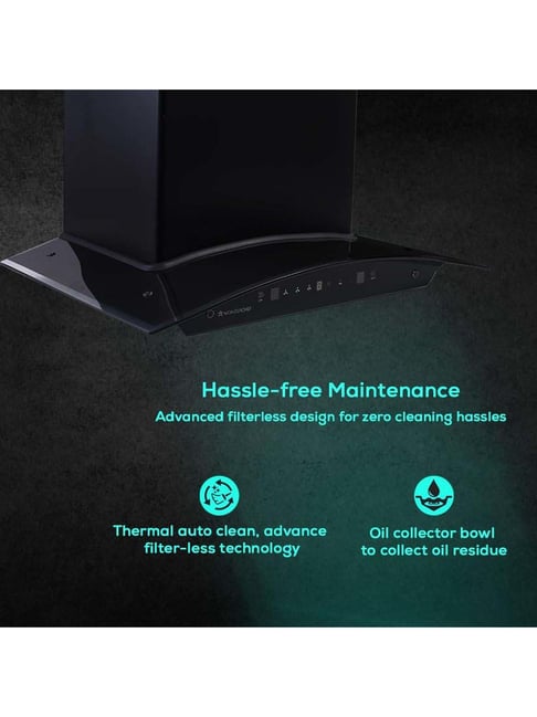 Buy Wonderchef Ultima C-Line 60cm 1400 m3/hr Auto Clean Chimney at