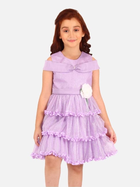 Cutecumber Girls Purple Embellished Party Dresses