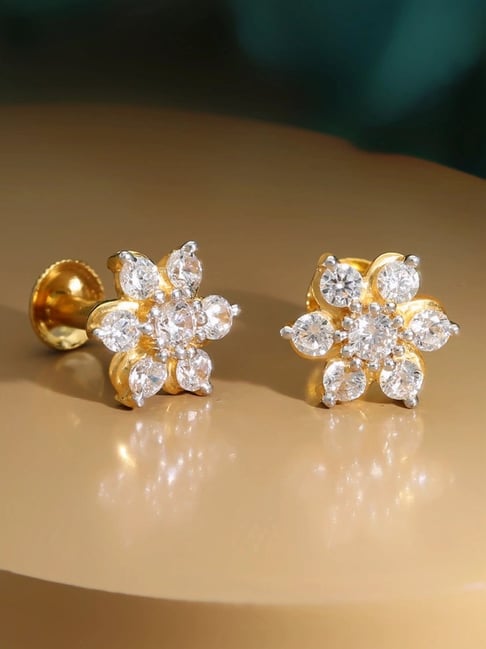 Ear Studs Malabar Gold Diamond Earrings Price Earrings Designs