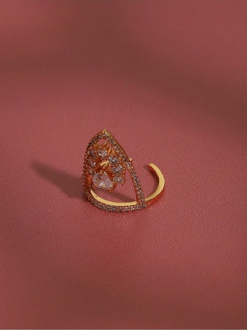 Sohi Gold-Plated Statement Finger Ring-image-46