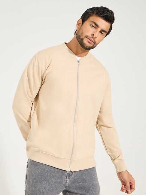 Styli Off White Relaxed Fit Bomber Jacket-picture-20