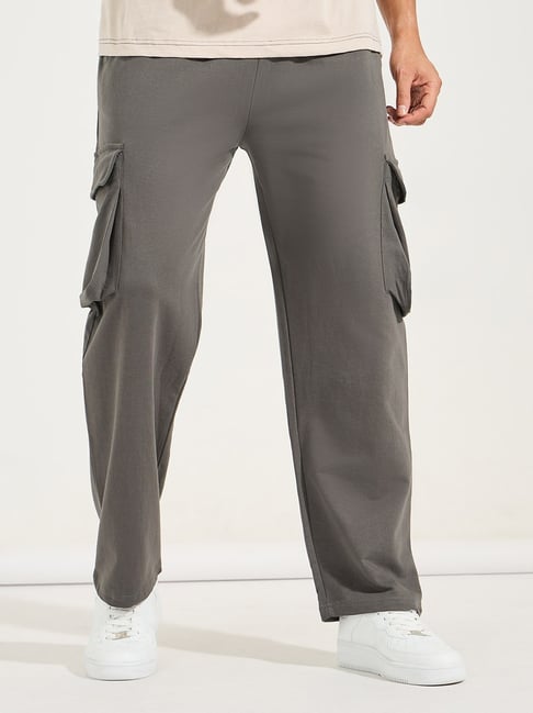 Styli Charcoal Grey Relaxed Fit Trackpants-picture-39