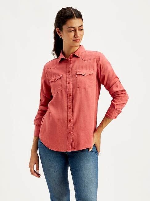 Levi s Coral Denim Shirt