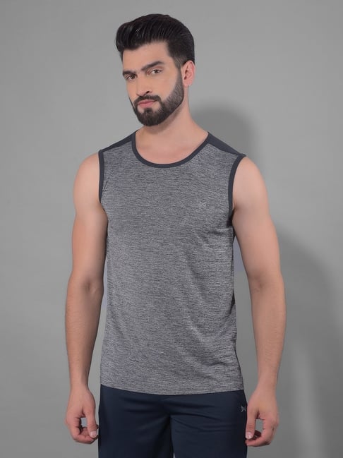 Force NXT Grey Regular Fit Gym Vest-picture-22