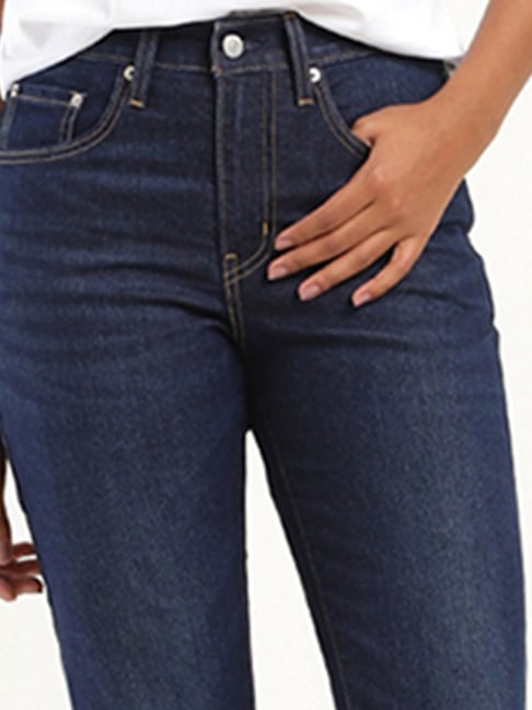 Levi's 724 Dusty Blue Straight Fit High Rise Jeans