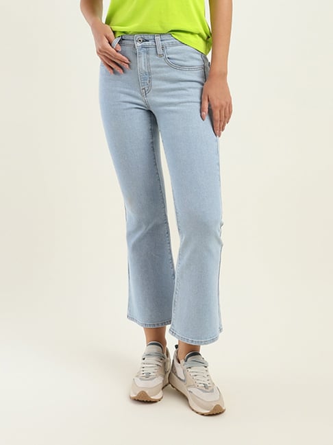 Levi's 725 Light Blue Bootcut High Rise Jeans