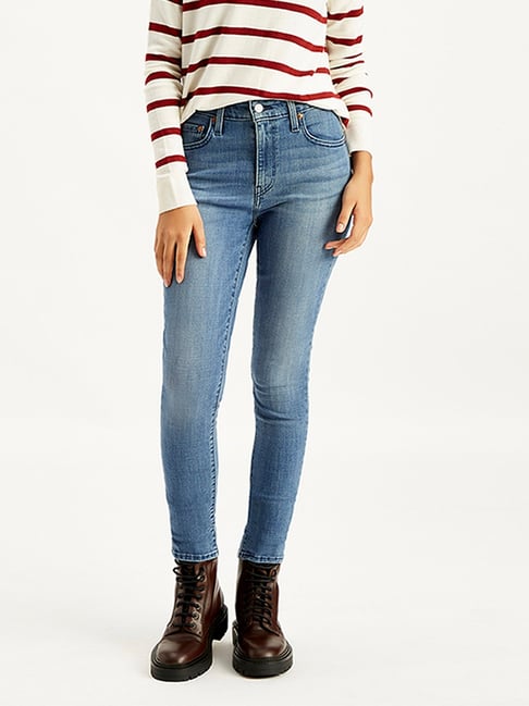 Levi's 721 Denim Blue Skinny Fit High Rise Jeans-picture-19