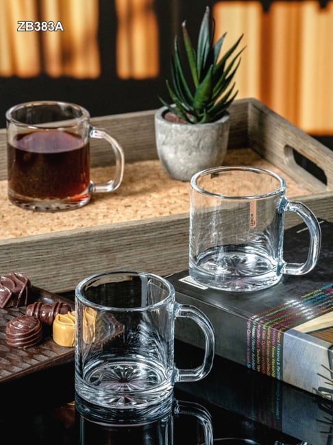Buy Goodhomes Transparent Glass Coffee Mug - Set of 6 at Best