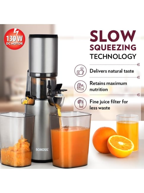 Borosil Stainless Steel Juicer Grey