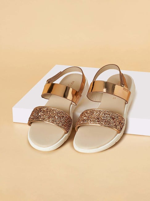 Glitter Gold Sandals New Look Wide Fit Rose Gold Glitter Part