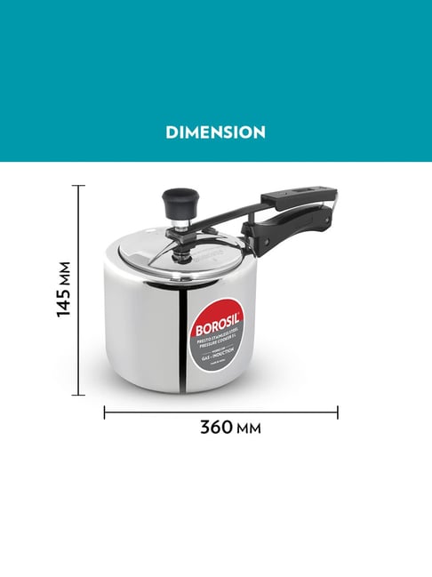 Borosil Induction Pressure Cooker Litre Lowest Price Buy Borosil - Main Image