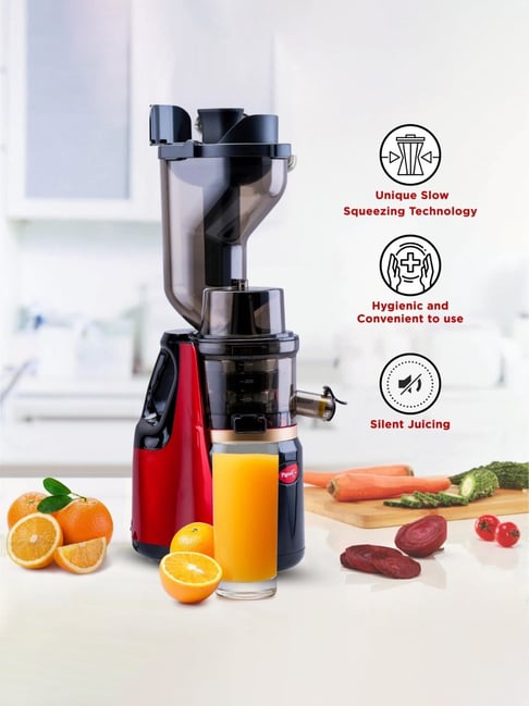 Pigeon Juicer 150W with Separate Juice Pulp Cups (Red Black)
