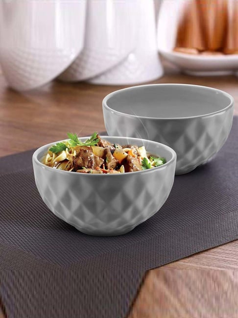 Buy Urban Chef Grey Ceramic Bowl L) Set of at Best Price