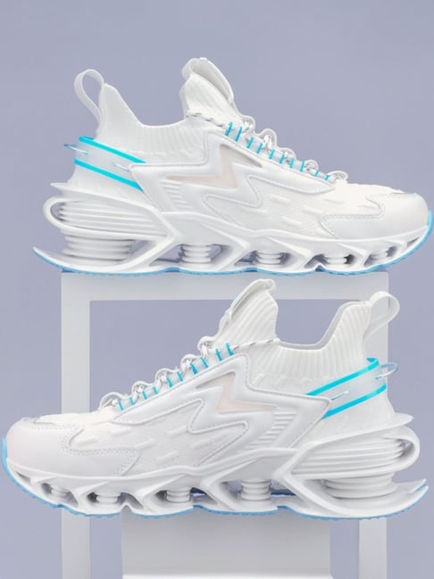 Buy Atom Men's Spring Edge Alpha White Running Shoes for Men at