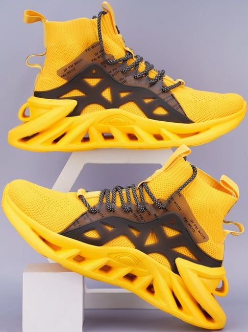 Buy Atom Men s Alpha SoftBounce Yellow Running Shoes for Men at Best Price Tata CLiQ