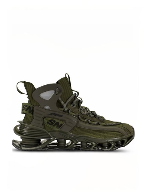 Atom Men's Alpha Predator Olive Running Shoes