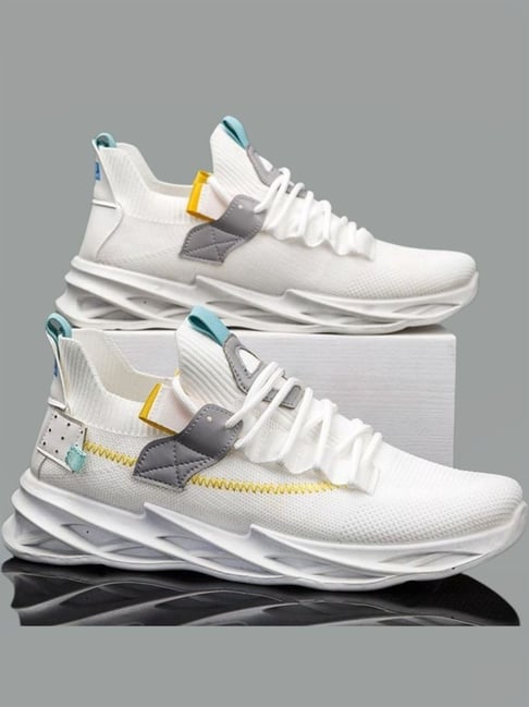 Rapid Box Men's White Running Shoes