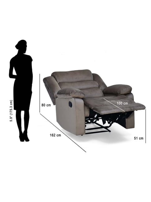 Buy Nilkamal Sierra Brown Fabric Nylon 1 Seater Recliner Sofa at Best Price Tata CLiQ