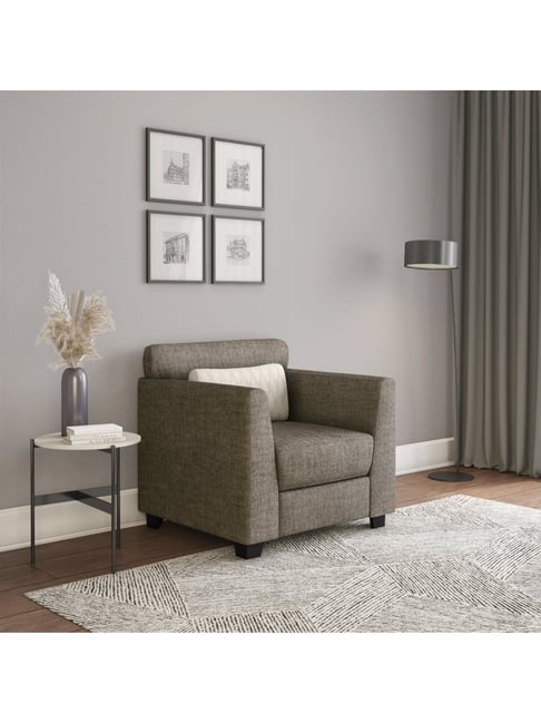 Buy Nilkamal Svelte Dark Brown Fabric Polyester Seater Recliner