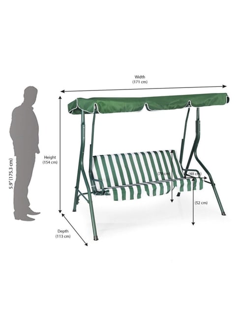 Buy Nilkamal Leisure Green Fabric Polyester Seater Sofa at Best