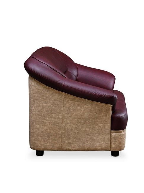 Buy Nilkamal Bright Maroon Beige Leatherette Seater Recliner